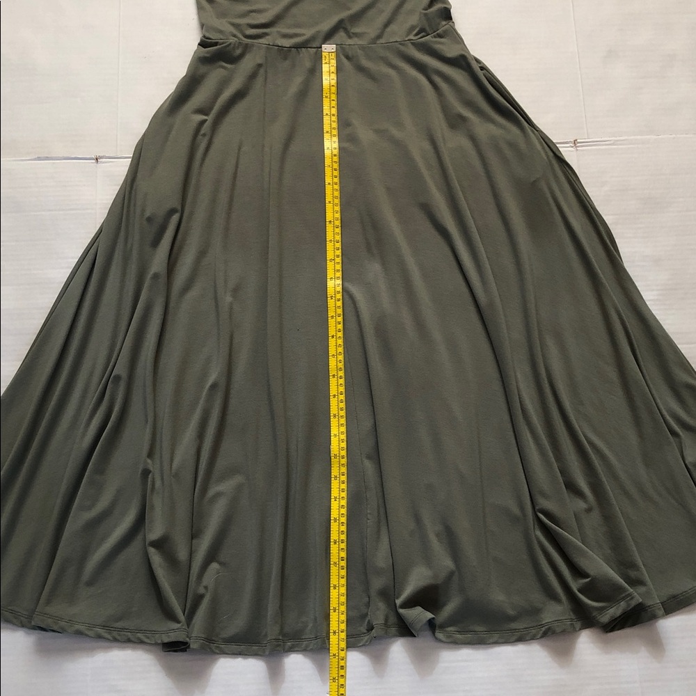 Quince Tensel Fit & Flare Dress Sage green Size M - Picture 7 of 10